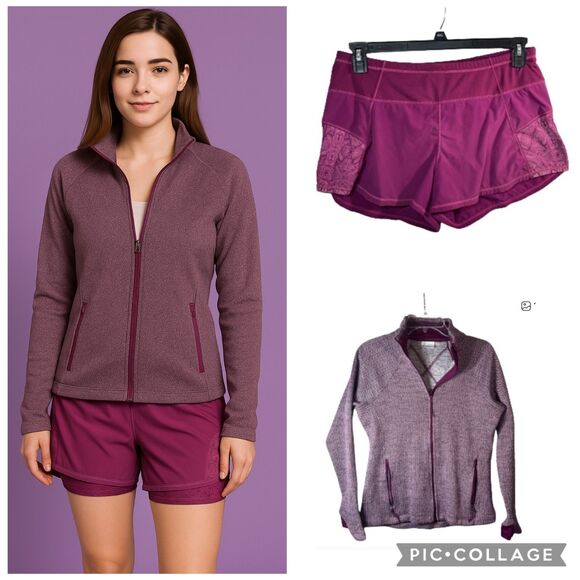 Columbia Holy Glow herringbone jacket PURPLE WOMANS MEDIUM - Picture 9 of 9